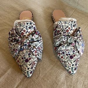 J. Crew Liberty Bow Marina Slide | White multi | 6.5
